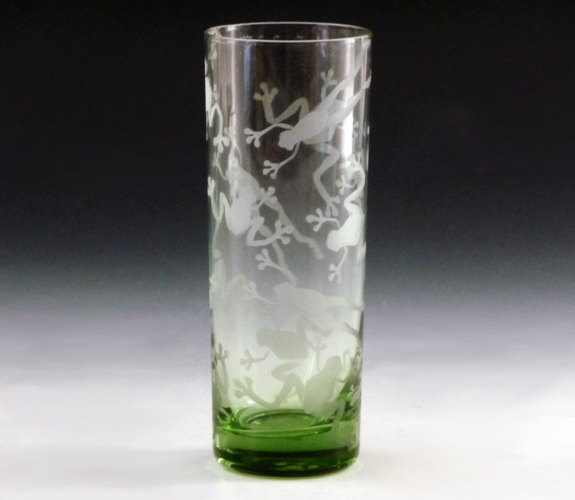Jaguar Glass - Etched Frog Shot Glass