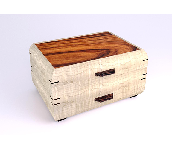 Jewelry Box, Curly Maple & Rosewood