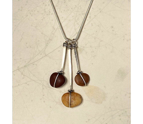 Sterling Silver Waterfall Stone Necklace - Rebecca Bashara