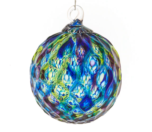 Childhood's End Gallery | Blue Mosaic Ornament by Glass Eye Studio