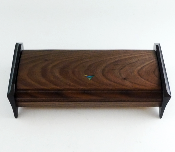 Wooden Box, Walnut with Abalone Inlay