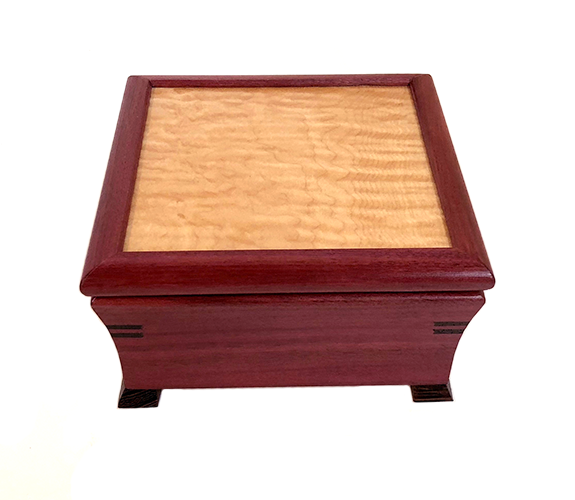 Wooden Box, Quilted Maple & Wenge