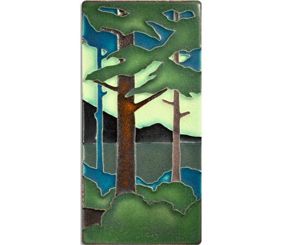 Pine Landscape  Tile by Motawi Tiles